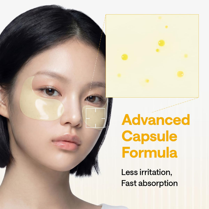 MEDIHEAL Collagen Vita Capsule Eye Patch – Korean Eye Mask for Dark Circles & Dark Spots, Vitamin C Hydrogel Under Eye Patches That Visibly Brighten, Plump & Even Skin Tone, 60 Count 🍁 All In One Marketplace Canada