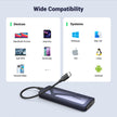 UGREEN M.2 NVMe Enclosure, USB 3.2 Gen2 10Gbps Case for NVMe PCIe M-Key(M+B Key), External SSD Adapter Support UASP Trim for 2280 2260 2242 2230 with 2 Cables, Aluminum Shell Heatsink 🍁 All In One Marketplace Canada