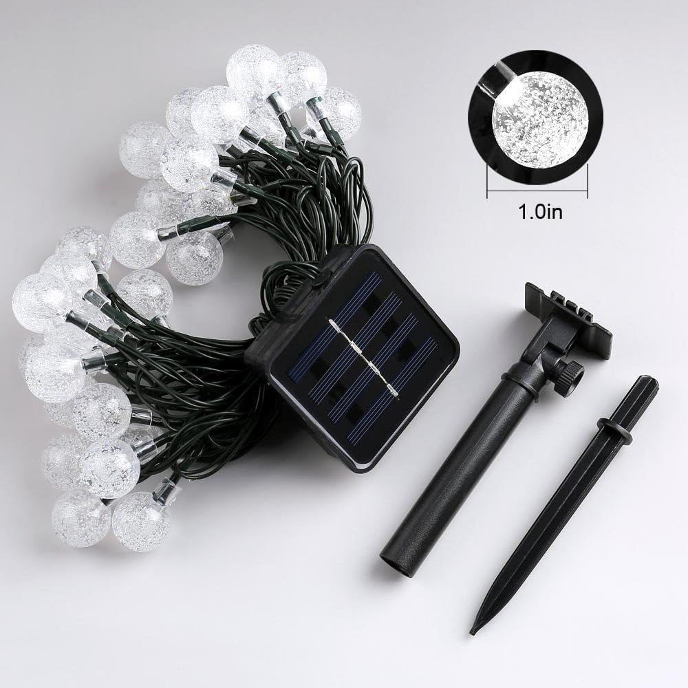 Toodour Solar String Lights Outdoor, 56ft 100 LED Globe String Lights, Waterproof Crystall Ball Lights Solar Patio Lights with 8 Modes for Garden Lawn Gazebo Yard, Outdoor Decorations - Warm White 🍁 All In One Marketplace Canada