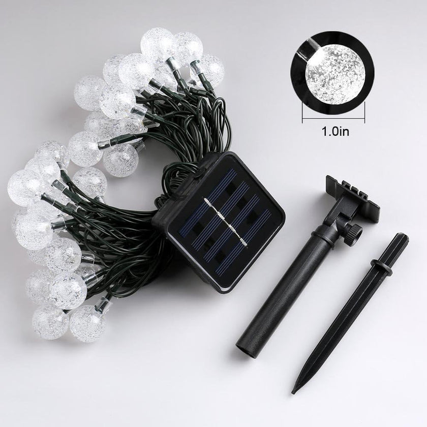 Toodour Solar String Lights Outdoor, 56ft 100 LED Globe String Lights, Waterproof Crystall Ball Lights Solar Patio Lights with 8 Modes for Garden Lawn Gazebo Yard, Outdoor Decorations - Warm White 🍁 All In One Marketplace Canada