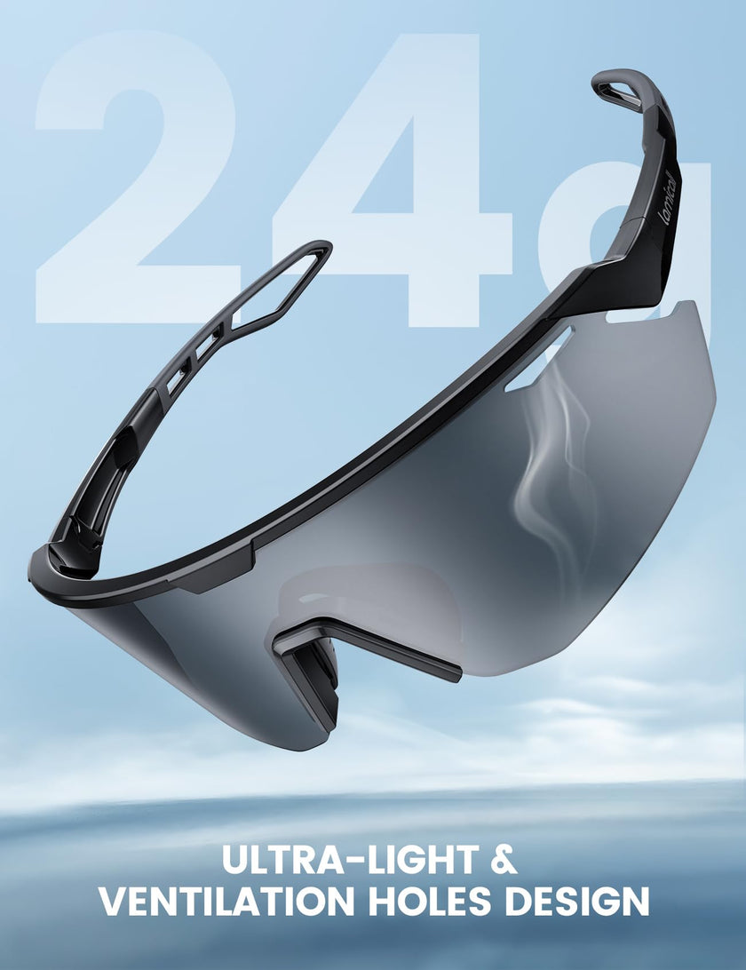 Lamicall Polarized Sports Sunglasses for Men Women, [24g Ultralight] [Adjustable Nose Pad] UV400 Protection Sun Glasses for Cycling Running Baseball Fishing Golf Beach Volleyball, Gifts for Mom Men 🍁 All In One Marketplace Canada
