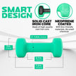 Yes4All Dumbbell Neoprene, poids et haltere, Weight set, hand weights for women, dumbbells pair, free weights (D. Green - 5lbs) 🍁 All In One Marketplace Canada