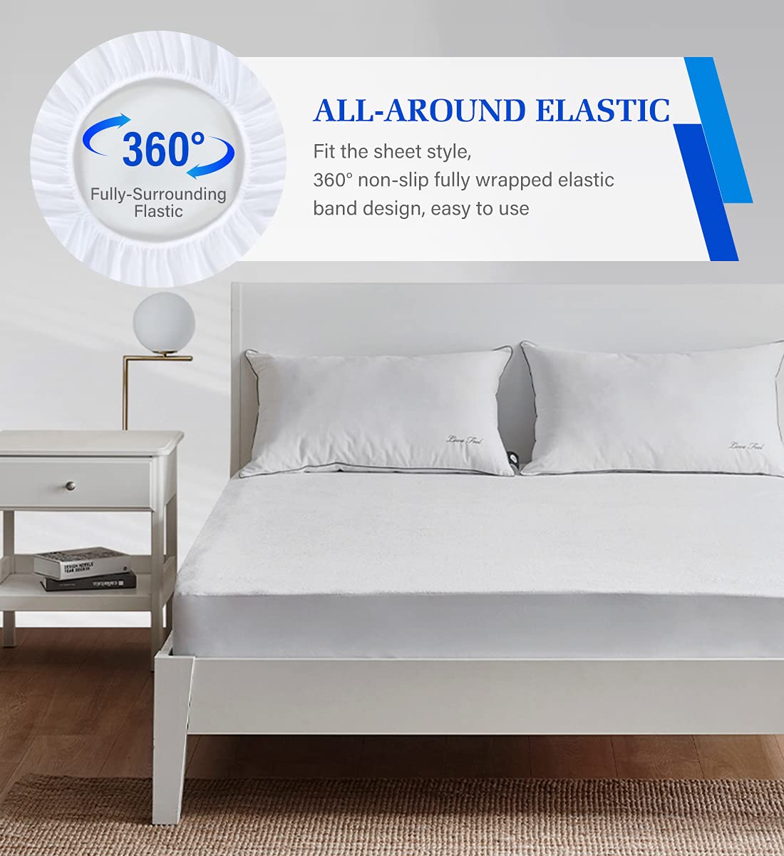 Twin Mattress Protector,Twin Mattress Cover Waterproof Mattress Protector Twin for Kids,Noiseless Soft Breathable Terry Twin Mattress Pad for Kids Pets Adults 39