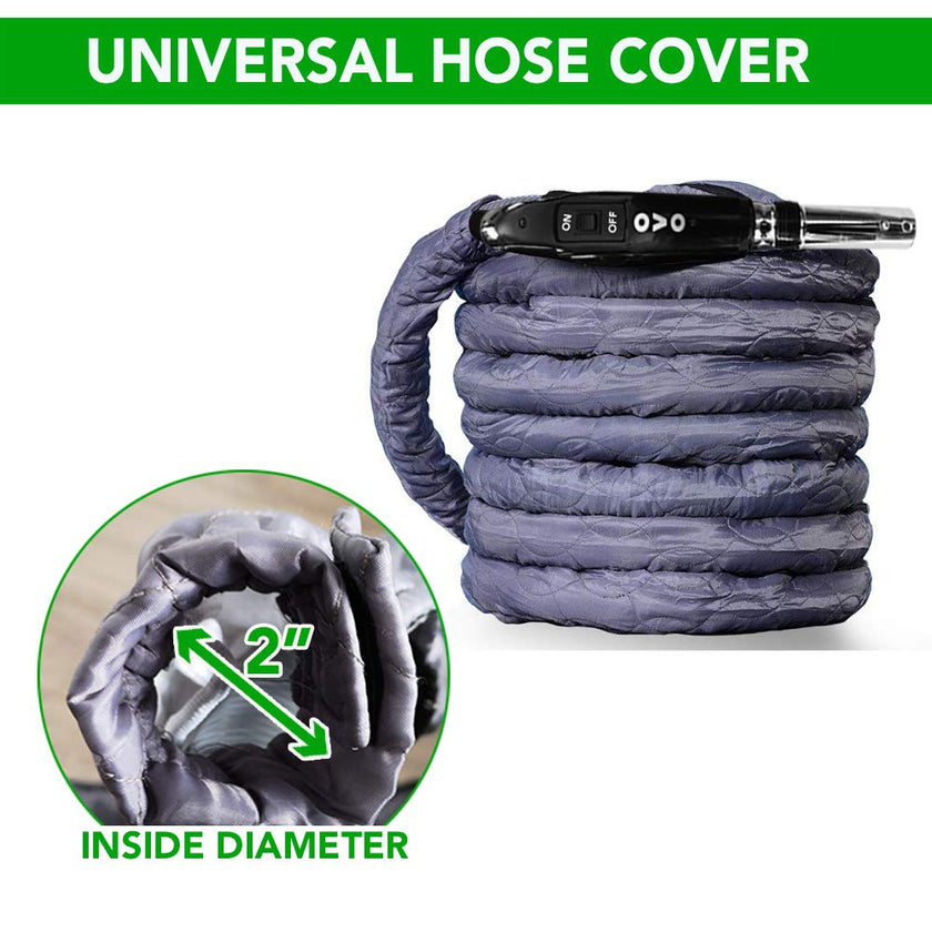 OVO Universal Padded Hose Cover, Fits All 30 to 32 ft Central Vacuum Hose, Machine Washable, Easy to Install with Zipper 🍁 All In One Marketplace Canada