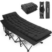 Overmont Camping Cot with Mattress - 28” Extra Wide Portable Folding Cot for Adults Load 550 LBS with Carry Bag for Outdoor Travel Home Office Nap 🍁 All In One Marketplace Canada