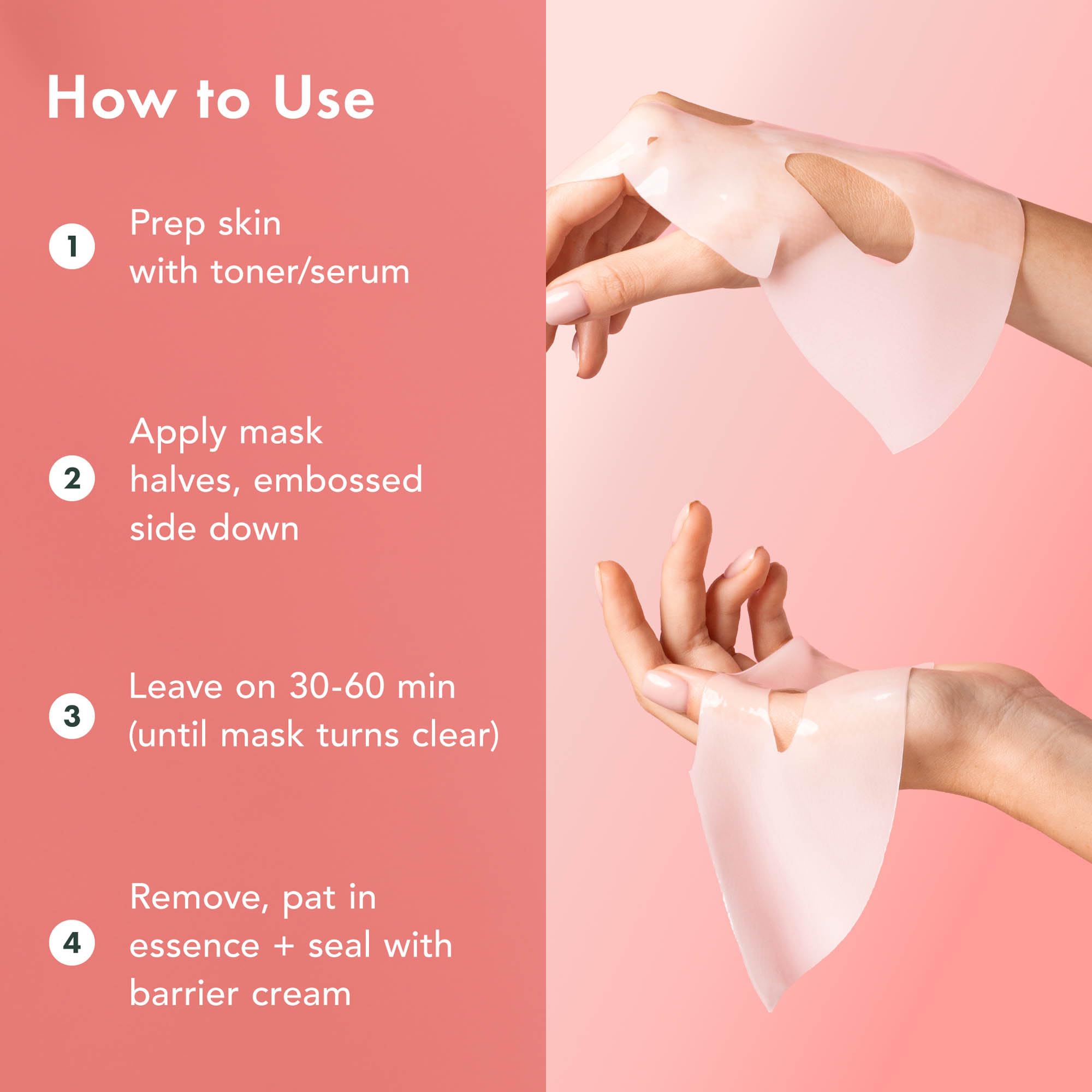 Rael Collagen PDRN Hydrogel Mask - Deep Hydration, Daily Face Masks for Face, Korean Skincare (4 Count) 🍁 All In One Marketplace Canada