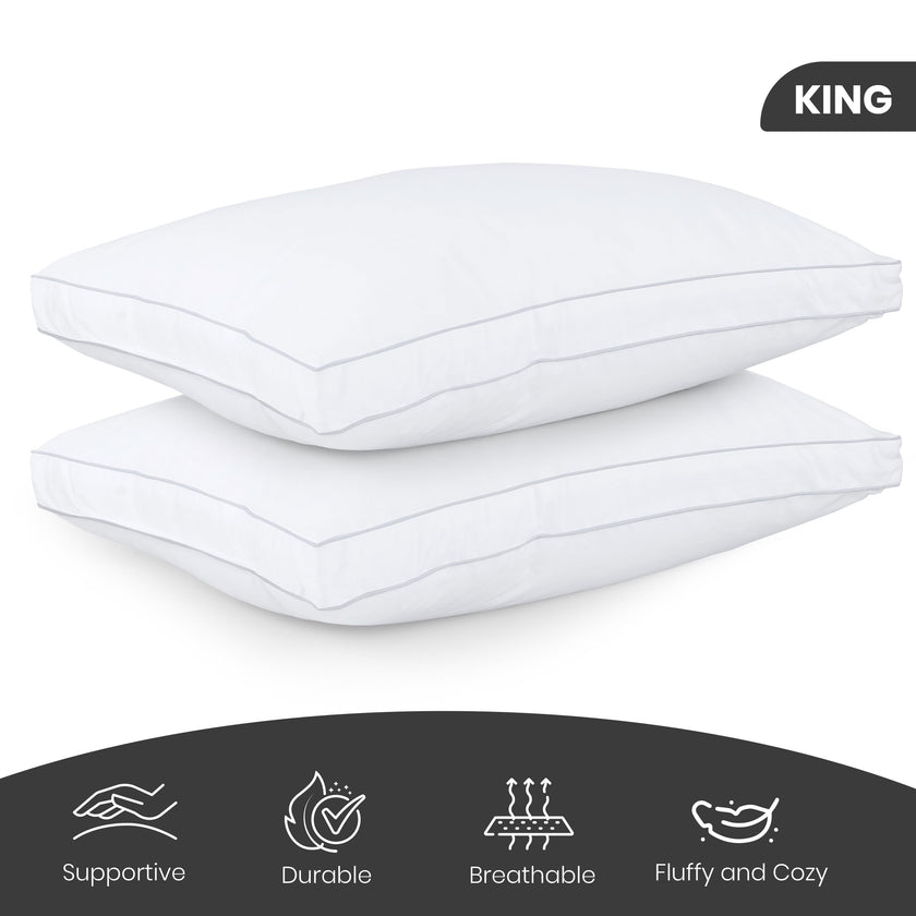 Utopia Bedding Bed Pillows for Sleeping King Size (White), Set of 2, Cooling Hotel Quality, Gusseted Pillow for Back, Stomach or Side Sleepers 🍁 All In One Marketplace Canada