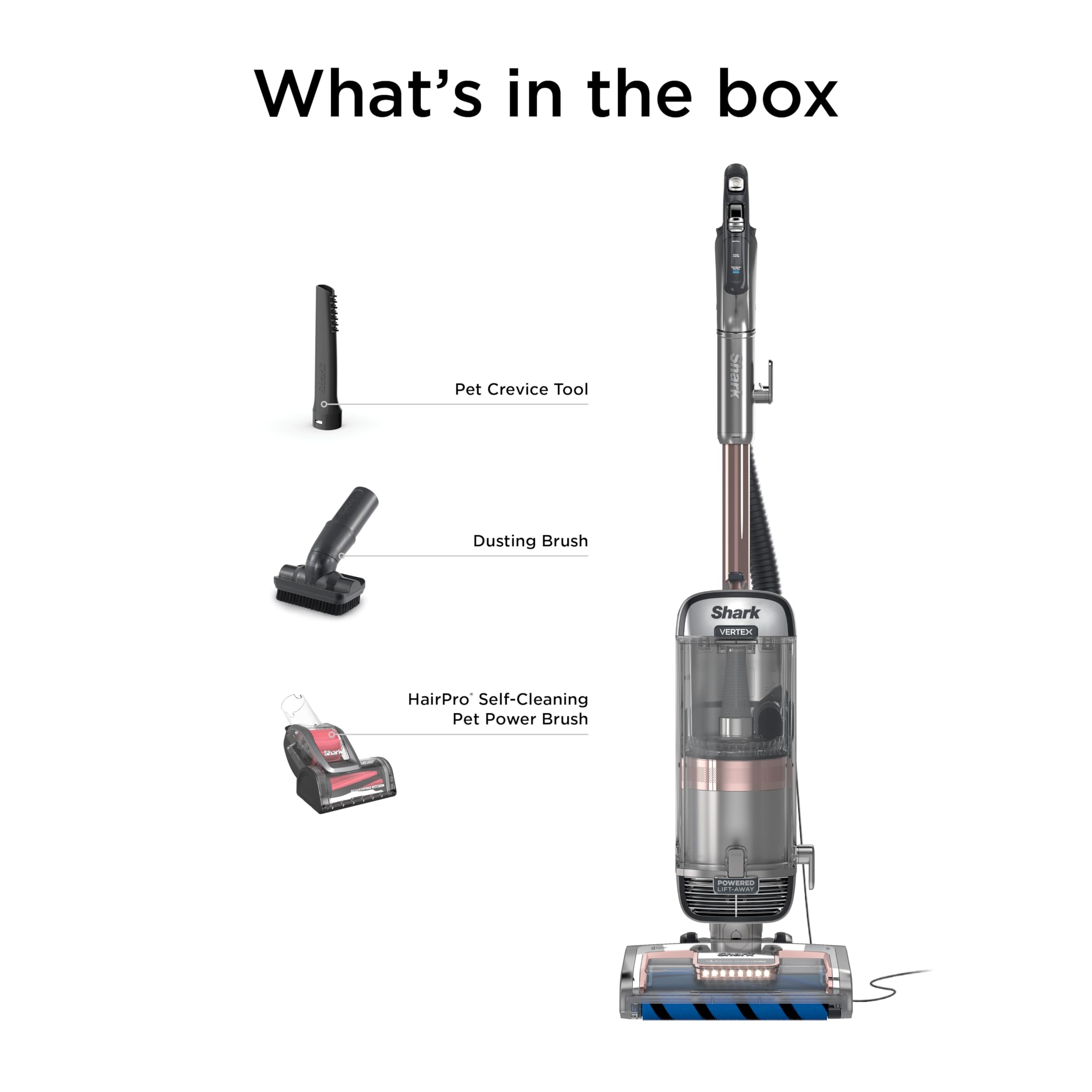 Shark AZ2002C Vertex DuoClean PowerFin Upright Vacuum with Powered Lift-Away and Self-Cleaning Brushroll, Rose Gold, HEPA (Canadian Version) 🍁 All In One Marketplace Canada