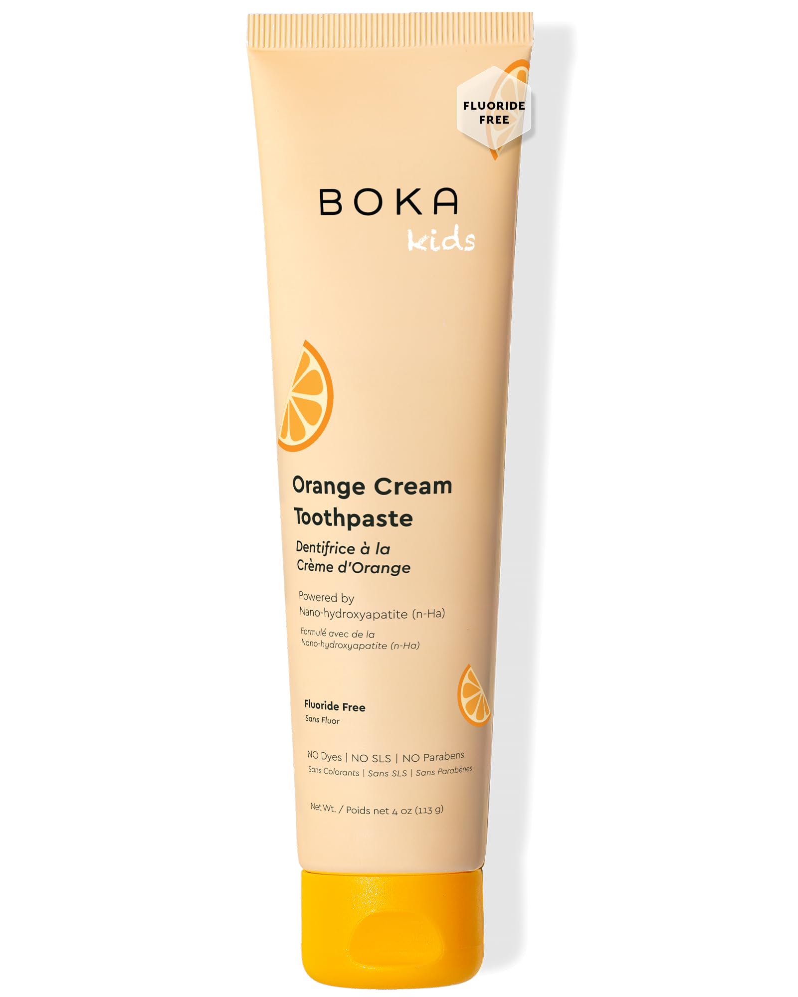 Boka Fluoride Free Toothpaste, Nano Hydroxyapatite, Training Toothpaste - Orange Cream Flavor, 4 Fl Oz (113g) 1Pk 🍁 All In One Marketplace Canada