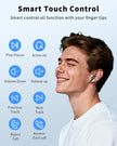 Wireless Earbuds, Bluetooth 5.4 Headphones with 50H Playback, Deep Bass Stereo Ear Buds Clear Calls with LED Power Display, Wireless Headphones with Noise Cancelling Mic for Phone/Laptop, Carbon black 🍁 All In One Marketplace Canada