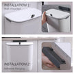 ELPHECO Compost Bin, 2.5 Gallon Hanging Trash Can with Lid, Kitchen Cabinet Door Under Sink Plastic Garbage Can Wall Mounted Slide Open, White 🍁 All In One Marketplace Canada