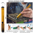 HANDSKIT Soldering Iron Kit, 60W Adjustable Temperature Welding Tool, 5pcs Soldering Iron Tip, Soldering Iron Stand, Desoldering Pump, Tweezers, Solder Wire, Carry Bag 🍁 All In One Marketplace Canada