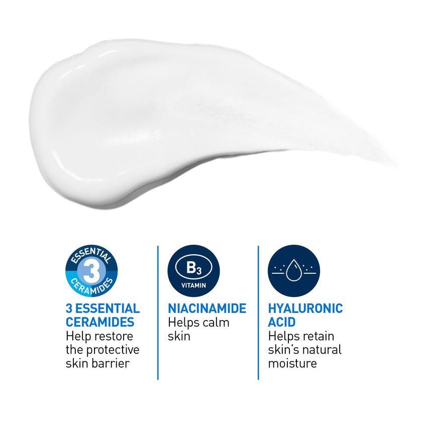 CeraVe Facial Moisturizing Lotion Pm | Ultra Lightweight, Night Face Moisturizer With Hyaluronic Acid | Fragrance Free, 89 Milliliters (1 Pack) 🍁 All In One Marketplace Canada