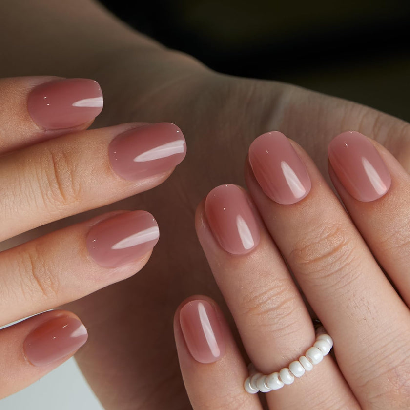CurvLife Soft Gel Extra Short Press on Nails, 30Pcs Honey Peach Pink Oval Acrylic Fake Nails with Design Full Cover for Women Reusable Square Press on Nail Kit with Nail Glue Adhesive Tabs 🍁 All In One Marketplace Canada