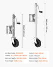 VEVOR Trailer Jack with Wheel, 1000 lbs Load Capacity, Heavy Duty Swivel Boat Trailer Jack with PP Single Wheel & Ergonomic Handle, 10-inch Lift, Fit for RVs, Boats, Horse Trailers, Utility Trailers 🍁 All In One Marketplace Canada