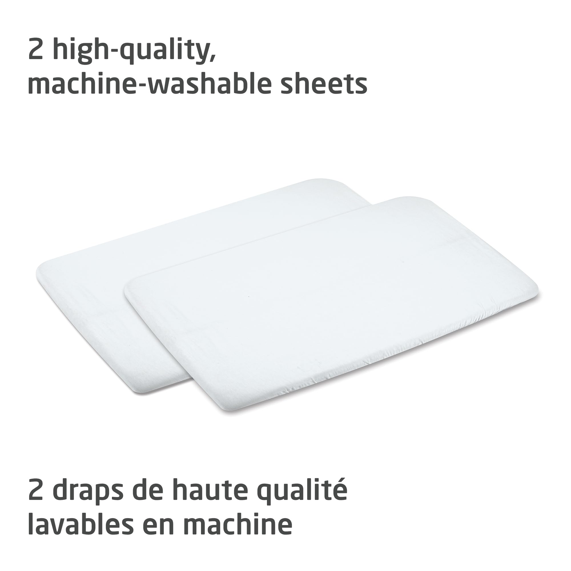 Maxi-Cosi Swift/Calao Bassinet Mode Fitted Sheets – 2-Pack, 100% Cotton, Soft and Breathable, Durable, Perfect Fit for Playard Bassinet Mattress, Machine Washable, Baby Bedding Essentials 🍁 All In One Marketplace Canada