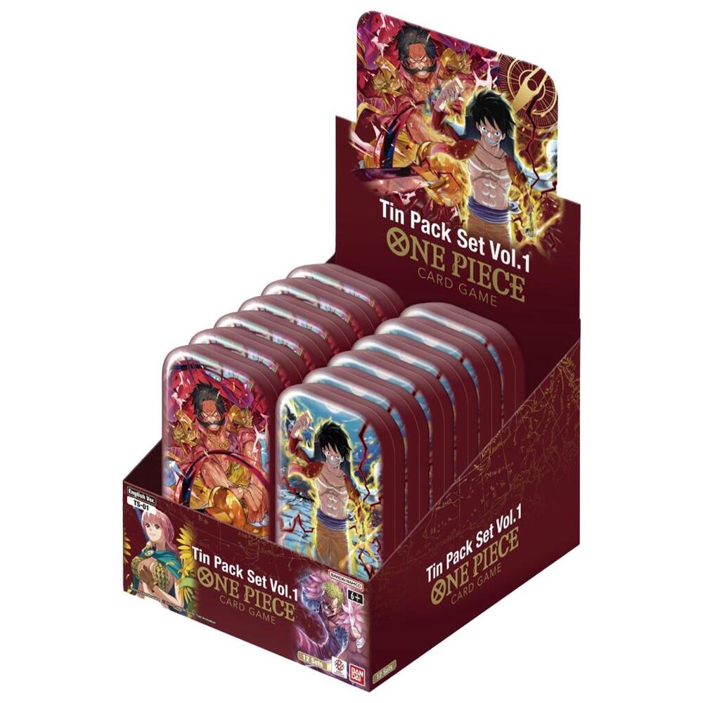 One Piece Card Game - Tin Pack Set Vol.1 - TS-01 - Tin (Full Display)