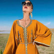 Luxury Hand-stitched Diamond Sleeve Dress Middle East Dubai Abaya Dress Fancy Summer Abaya Turkey Embellished Abaya dress