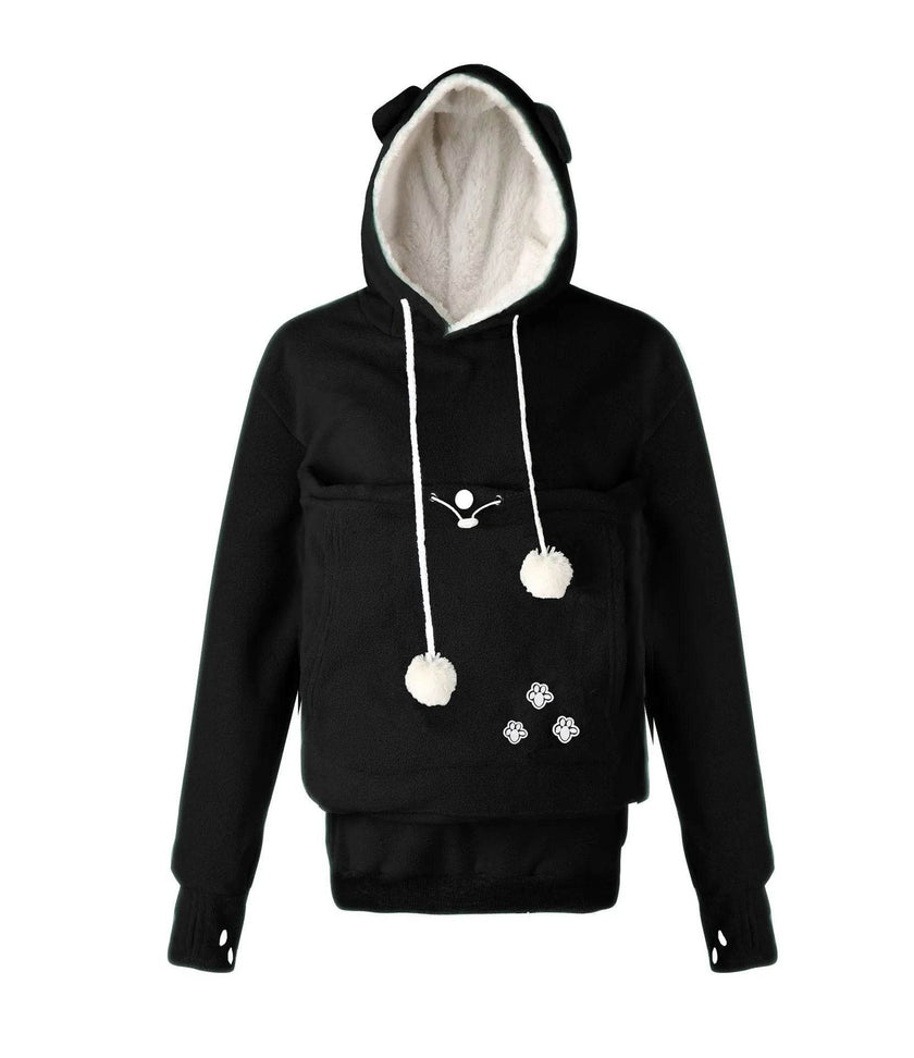 Sweatshirt With Pockets – Women’s Casual Solid Cat Lover Hoodie
