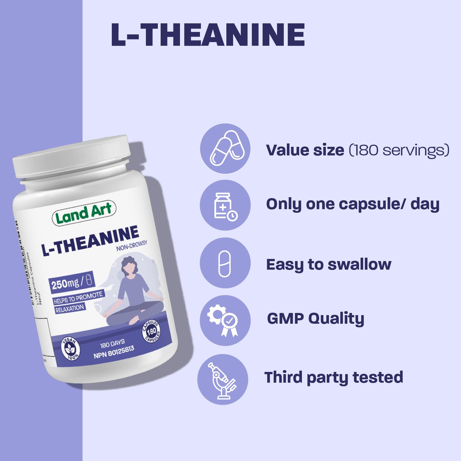 Land Art - L-Theanine 250mg (180caps)