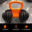 Adjustable Kettlebell Handle Adapter – Convert Dumbbells & Weight Plates into a Kettlebell | Home Gym Fitness Accessory