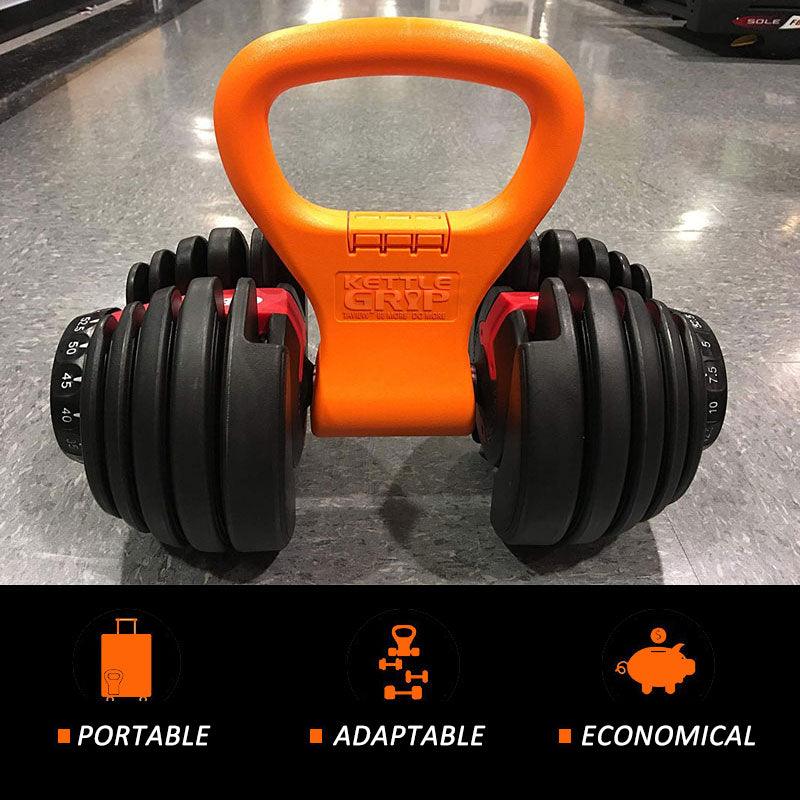 Adjustable Kettlebell Handle Adapter – Convert Dumbbells & Weight Plates into a Kettlebell | Home Gym Fitness Accessory