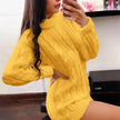 Ladies Casual Autumn Winter Oversized Mini sweater dress