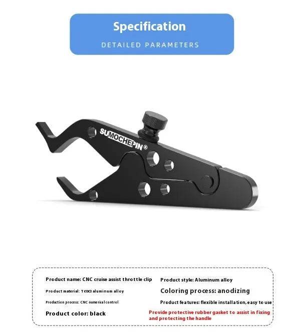 Motorcycle Throttle Grip CNC Aluminum Lock Assist Retainer Universal Cruise Control Bike Throttle Wrist Grip Handle Bar