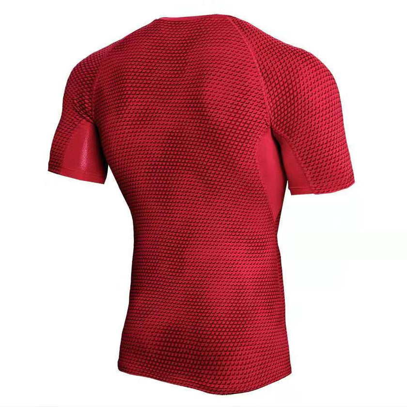 Men’s Gym Compression Shirt – Short Sleeve Workout Training & MMA BJJ Rash Guard