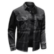 Fashion Plaid Denim Long-sleeved mens denim shirt Slim fit Jeans Shirt for men Denim top for men