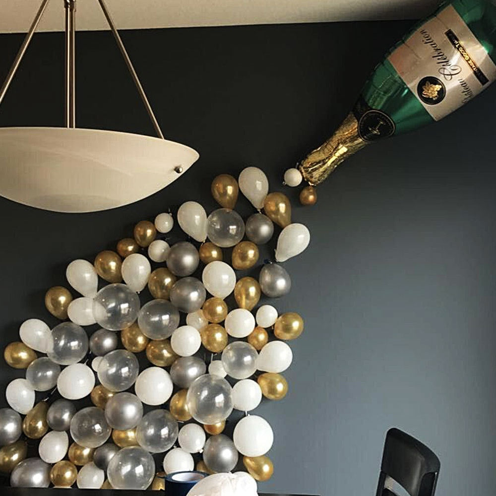 Birthday Party Balloon Decoration Kit – Gold Foil & Glitter Balloons Set