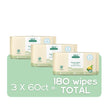 Aleva Naturals - Bamboo Baby Dry Wipes Value Pack (180ct)