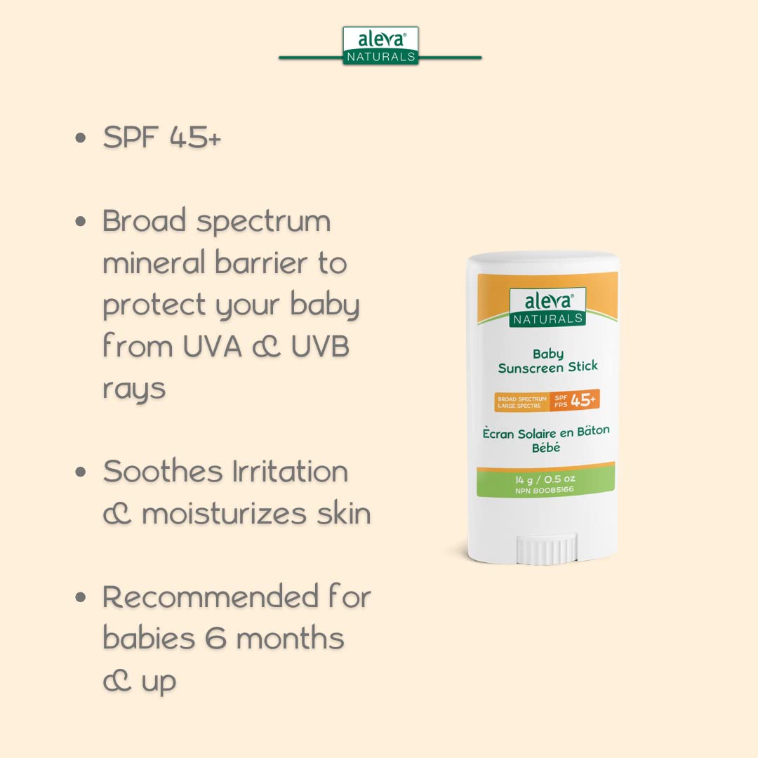 Aleva Naturals - Baby Sunscreen Stick SPF 45+ (14g)