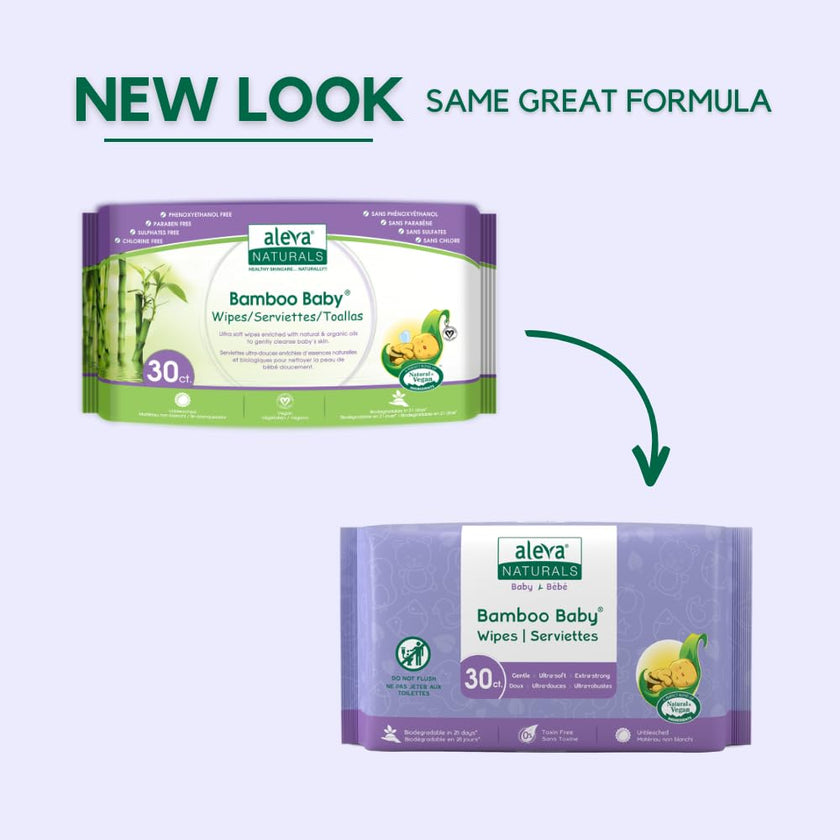 Aleva Naturals - Bamboo Baby Travel Wipes (30pk)