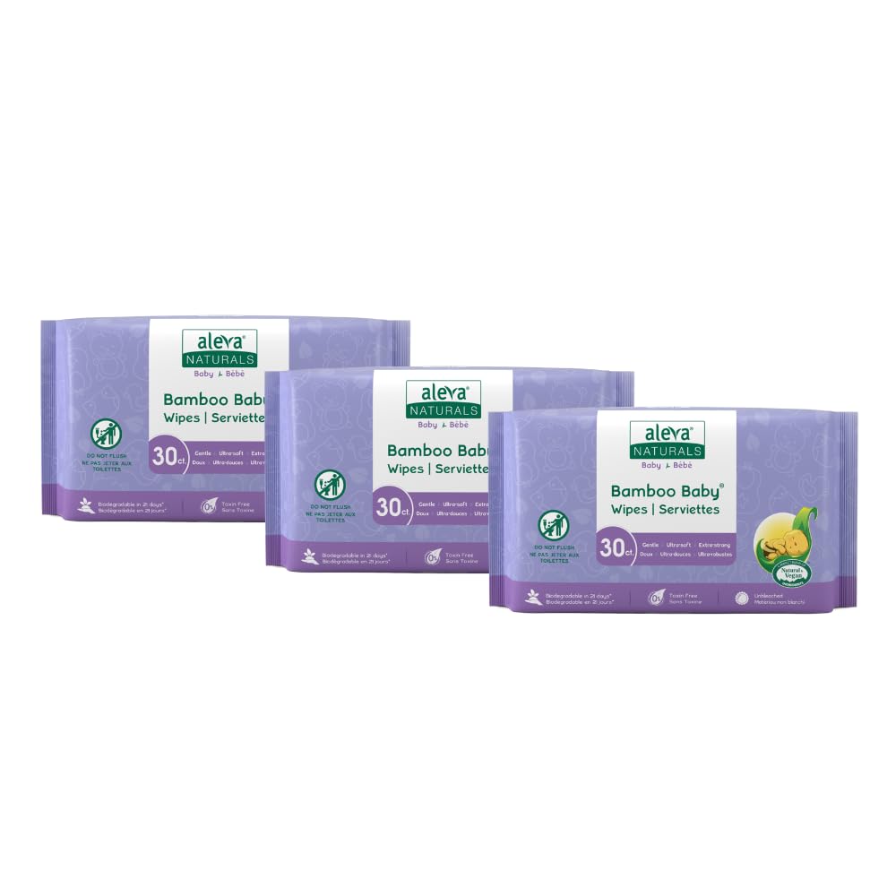Aleva Naturals - Bamboo Baby Travel Wipes (30pk)