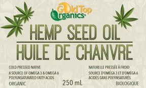 Gold Top Organics - Organic Hemp Oil 250ml (250ml)