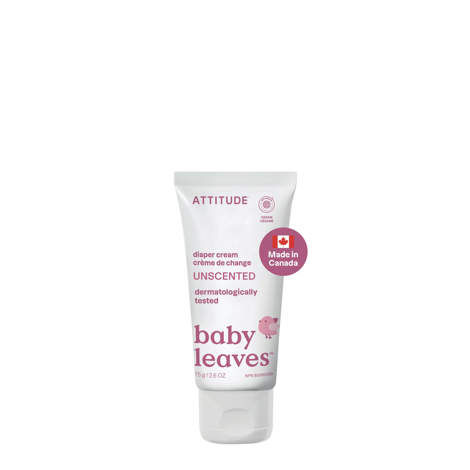 Attitude - Unscented Diaper Cream - Zinc (75g)