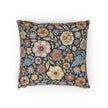 Vintage Floral Tapestry Woven Pillow | Floral Throw Pillow