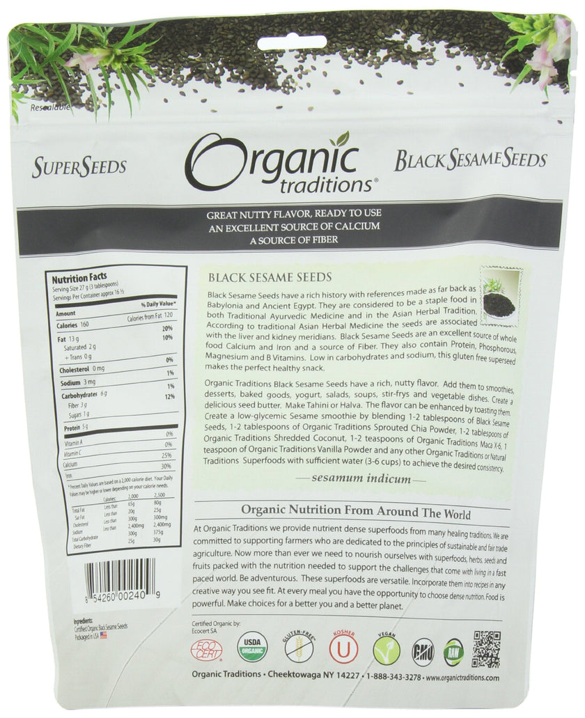 Organic Traditions - Black Sesame Seeds (227g)