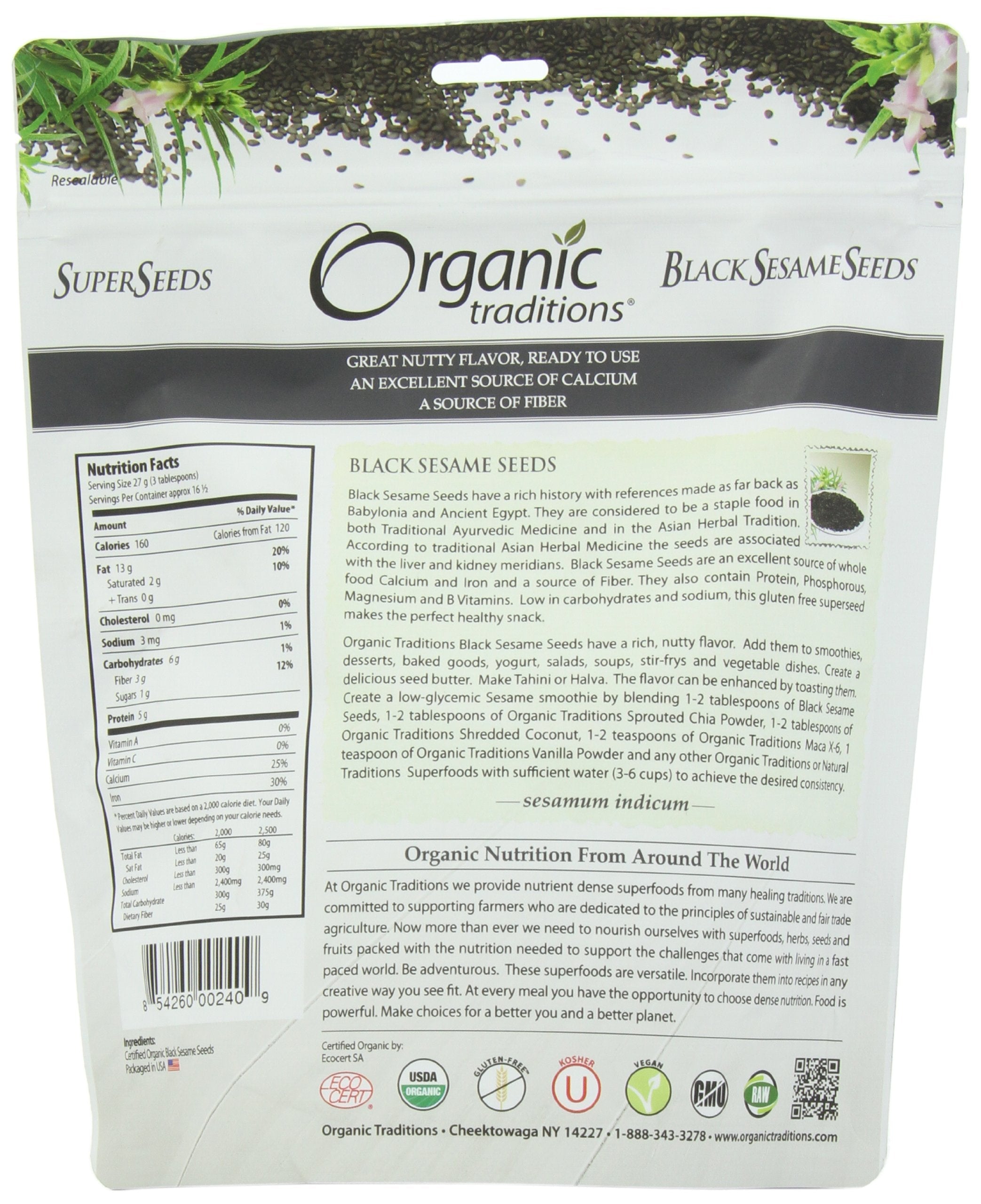 Organic Traditions - Black Sesame Seeds (454g)