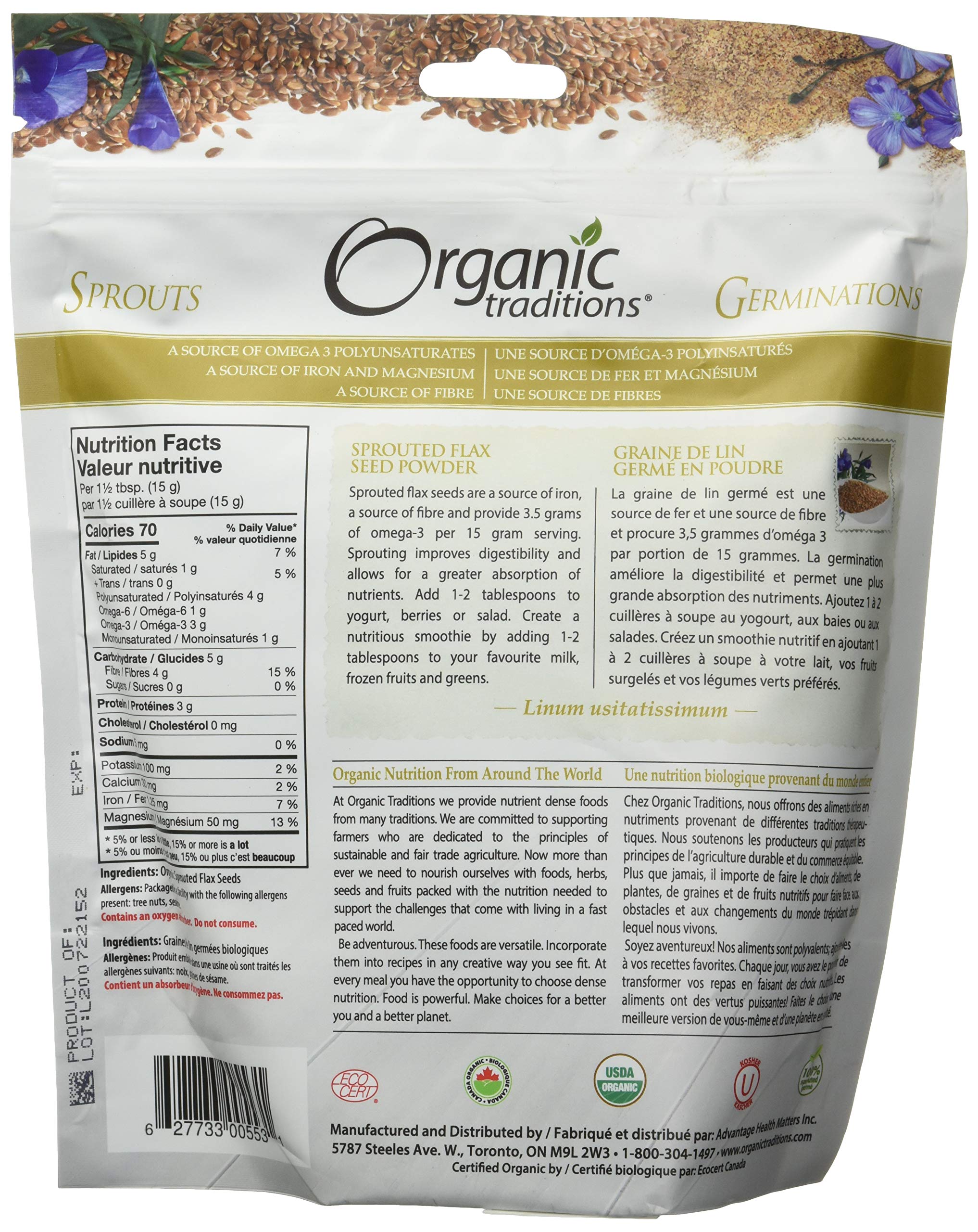 Organic Traditions - Sprouted Flax (454g)