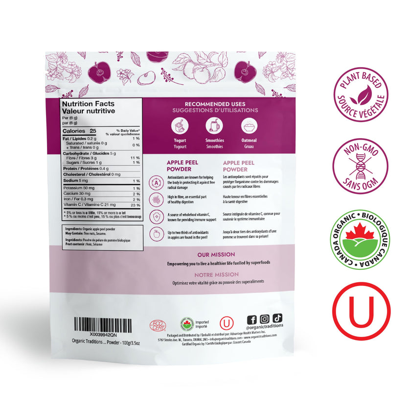 Organic Traditions - Apple Peel Powder (100g)