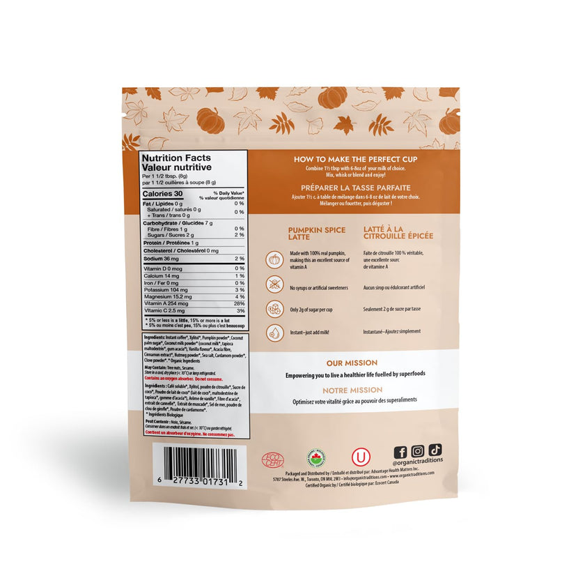 Organic Traditions - Pumpkin Spice Latte (150g)
