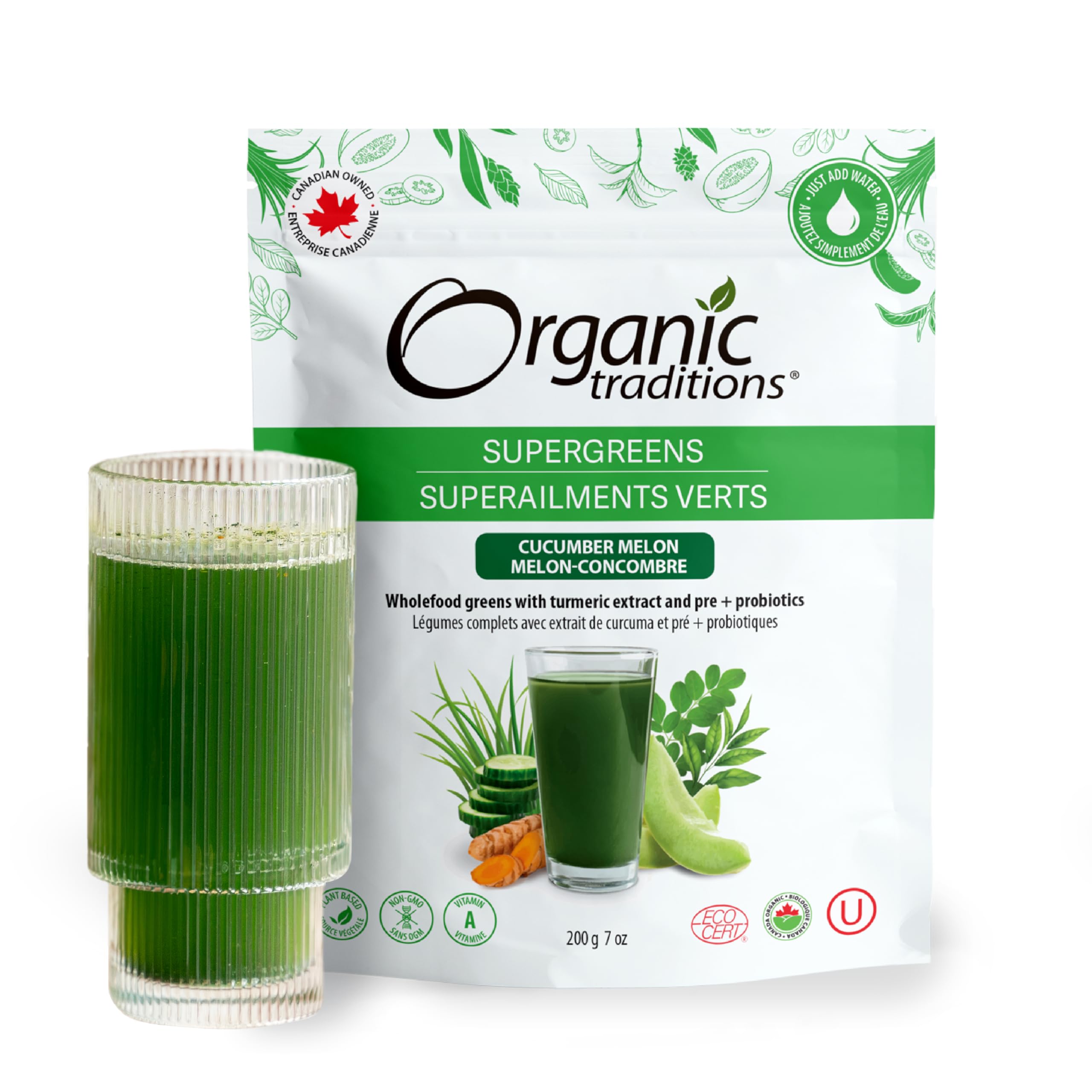 Organic Traditions - Supergreens - Cucumber Melon (100g)