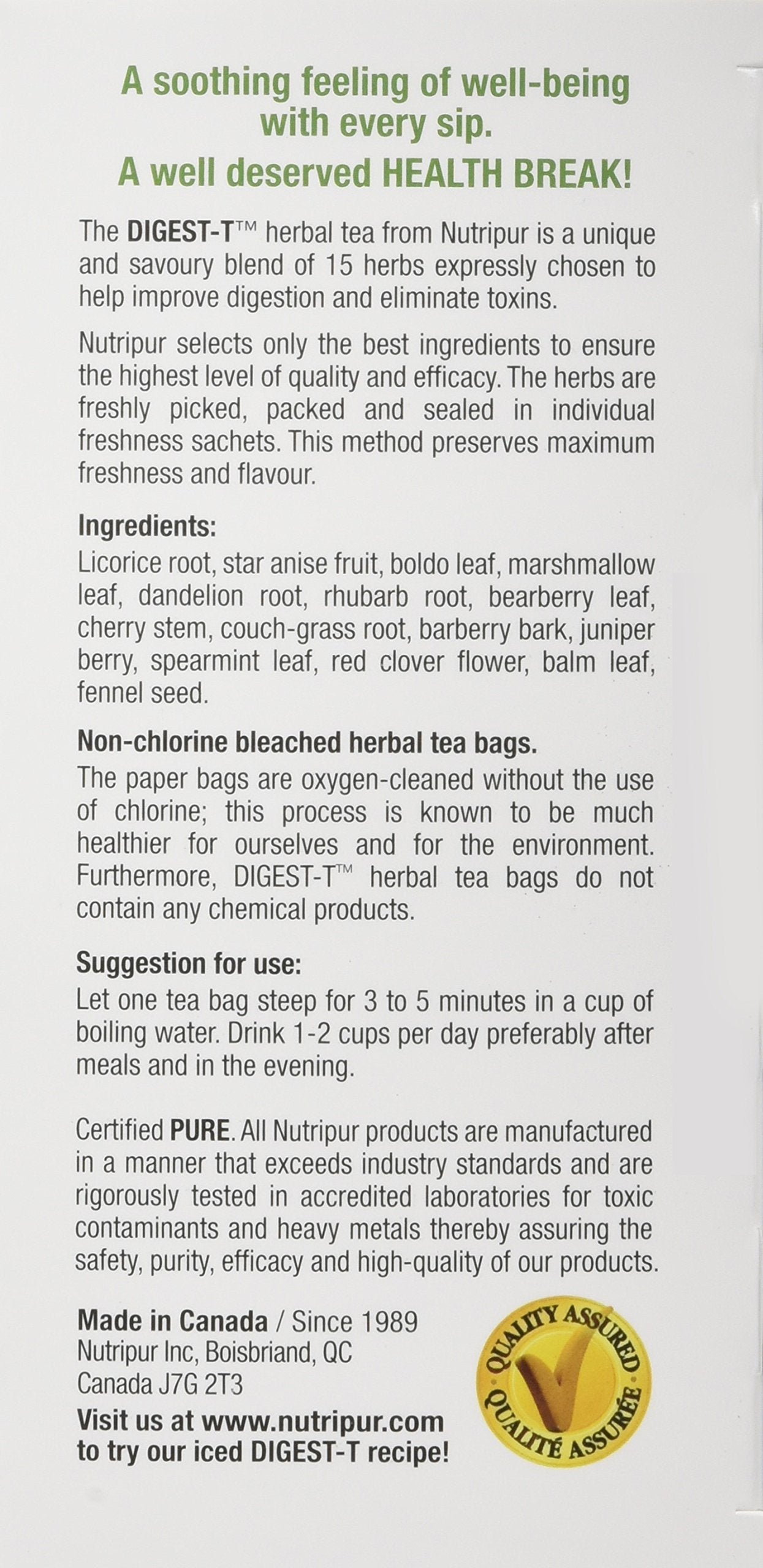 Nutripur - Digest-t Herbal Tea (20pk)