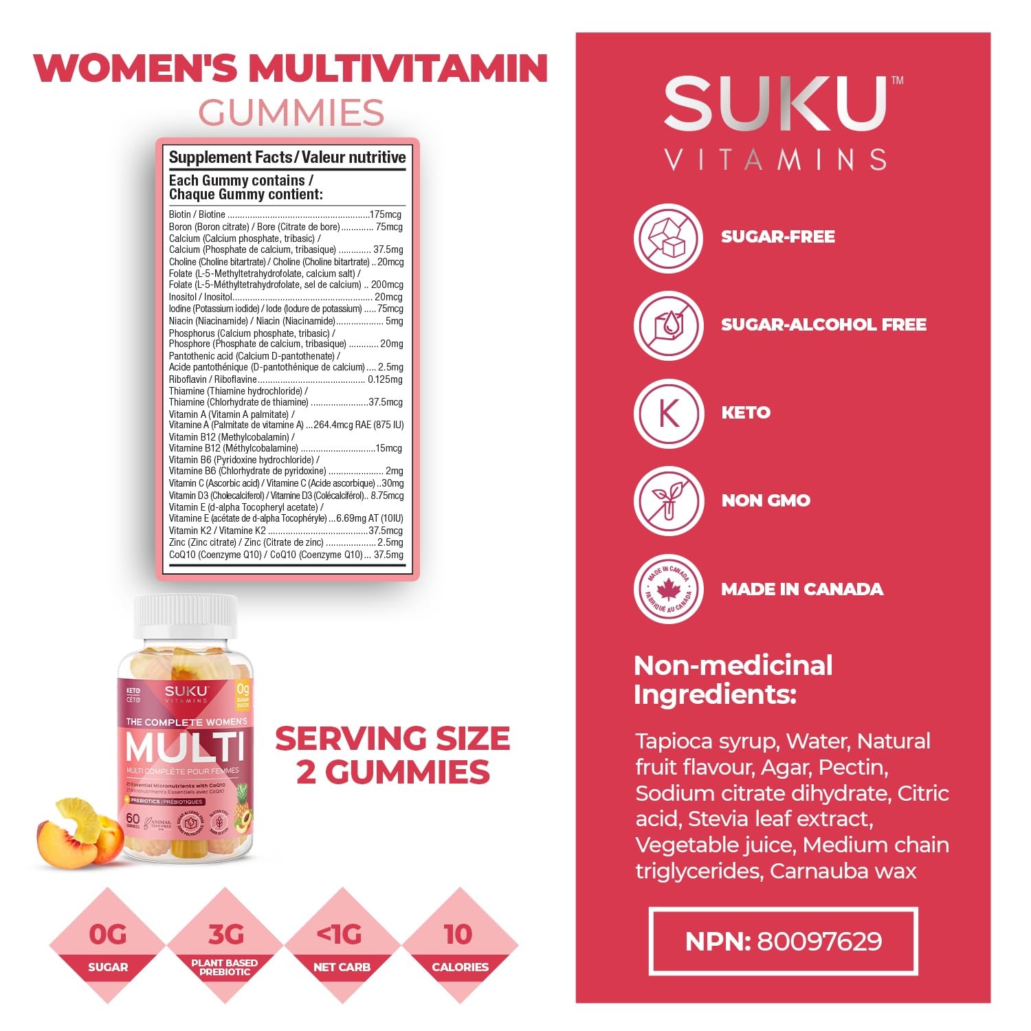 SUKU Vitamins - The Complete Women's Multi (60gmy)