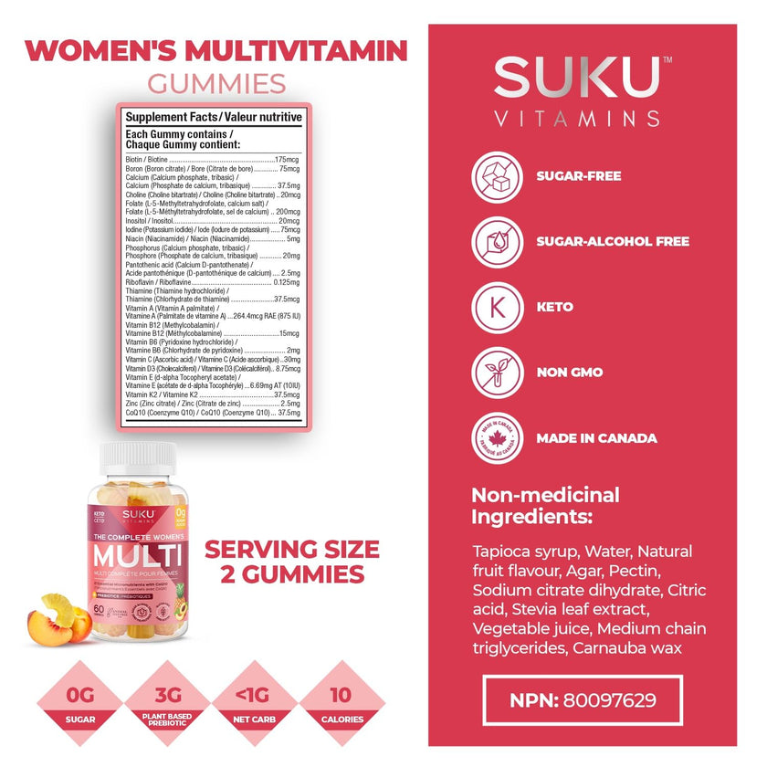 SUKU Vitamins - The Complete Women's Multi (60gmy)