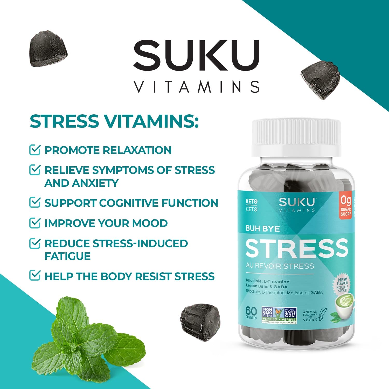 SUKU Vitamins - Buh Bye Stress (60gmy)