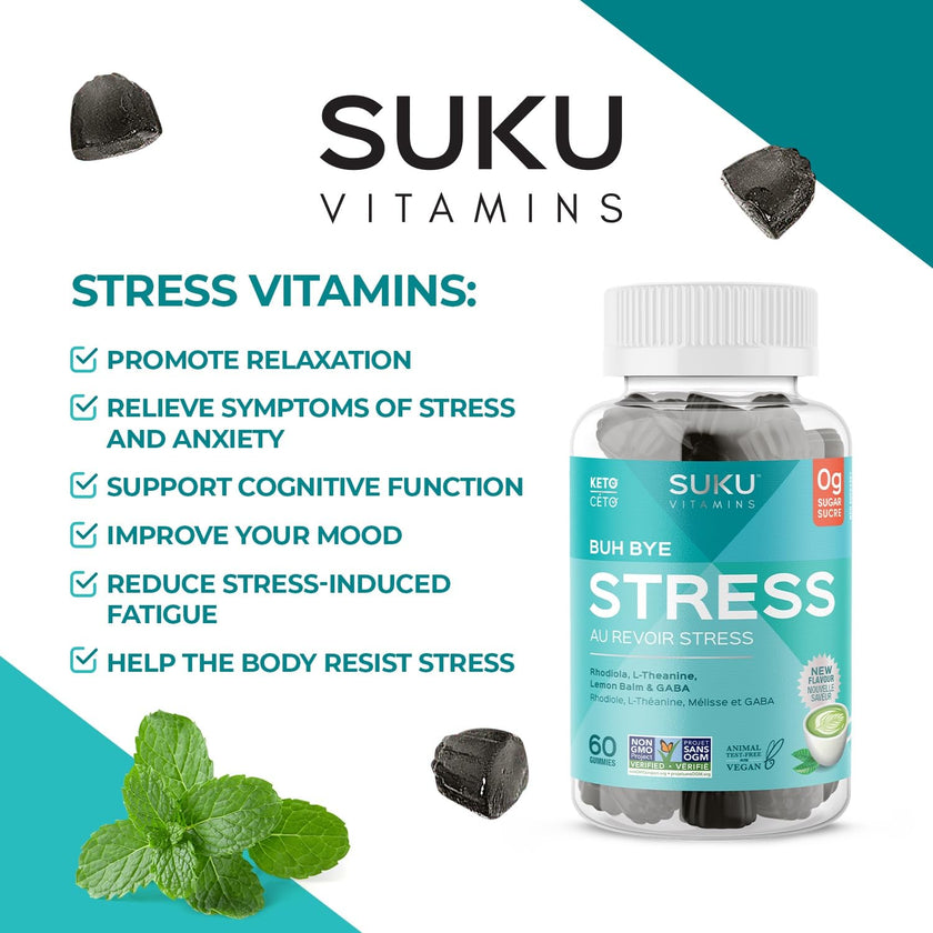 SUKU Vitamins - Buh Bye Stress (60gmy)