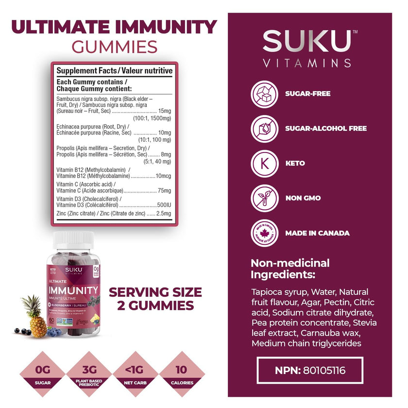 SUKU Vitamins - Ultimate Immunity (60gmy)